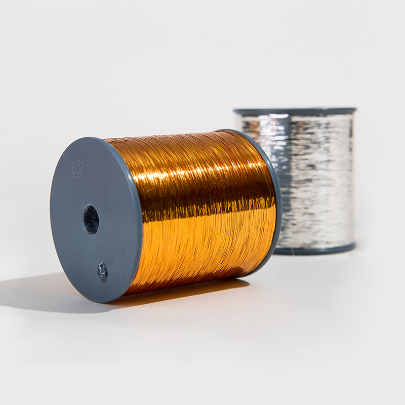 خيوط معدنية مسطحة من النوع الفضي النقي مع التصفيح ثنائي الطبقات